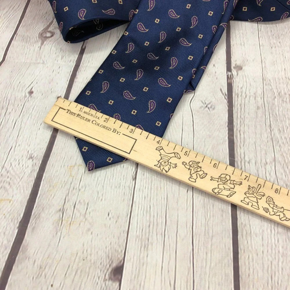 T. Harris London silk Tie preppy dark academia business professional office - Picture 3 of 5